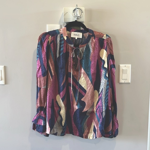 ba&sh Win Tie Puff Sleeve Blouse NWT - Picture 6 of 12